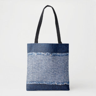 Fringed denim blauen Jeans Rahmen. Tasche