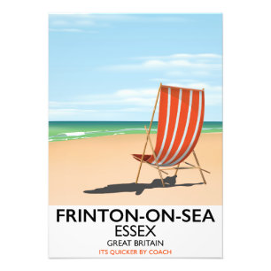 Frinton-on-Sea, Essex, Strandplakat. Fotodruck
