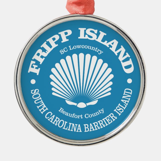 Fripp Island (Seashell) Ornament Aus Metall (Vorne)
