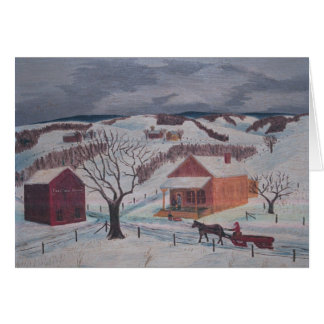 Frips Winter-Bauernhofkarte