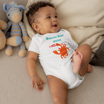 Frisbee Crab Beach Baby Personalisiert