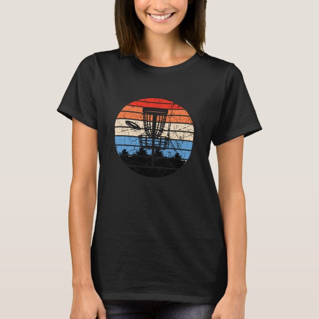 Frisbee Golf Disk Golf Retro T-Shirt (Vorderseite)