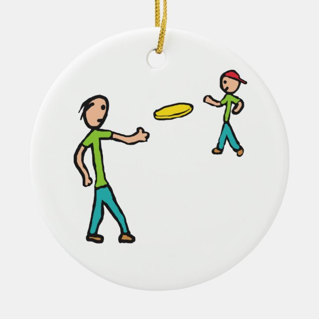 Frisbee Keramik Ornament (Vorne)