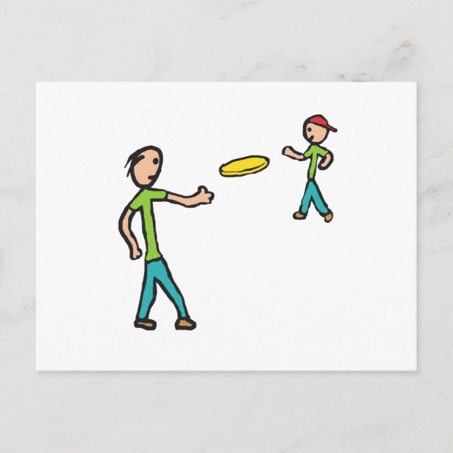 Frisbee Postkarte (Vorderseite)