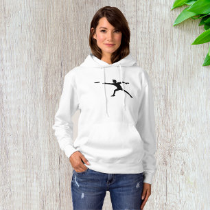 Frisbee Silhouette Frauen Hoodie