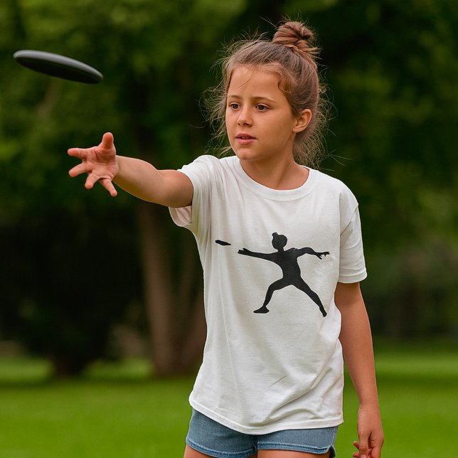 Frisbee Silhouette Girls T - Shirt (Von Creator hochgeladen)