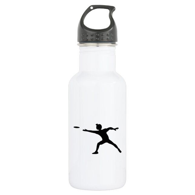 Frisbee-Silhouette Trinkflasche (Vorderseite)
