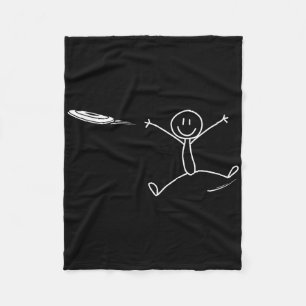 Frisbee Stickman Disc Golf Lustiges Ultimate Frisb Fleecedecke
