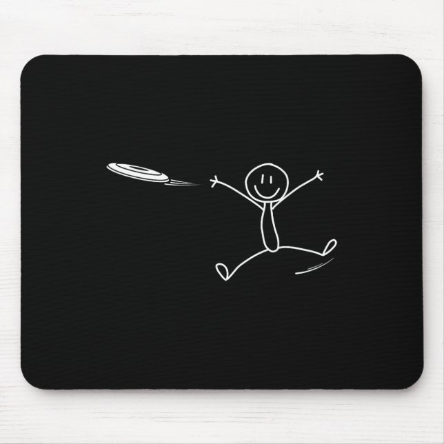 Frisbee Stickman Disc Golf Lustiges Ultimate Frisb Mousepad (Vorne)