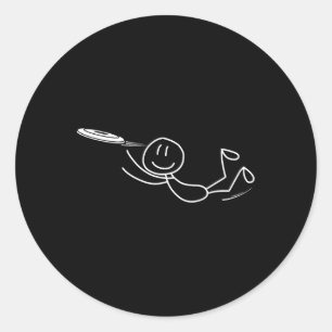 Frisbee Stickman Disc Golf Lustiges Ultimate Frisb Runder Aufkleber