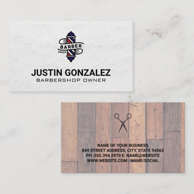 Frisberei | Business Card Wood Square Visitenkarte (Vorne/Hinten)