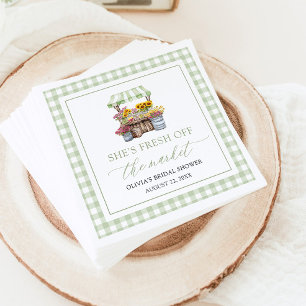 Frisch auf dem Markt Bauernmarkt-Brautparty Serviette