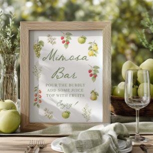 Frisch auf dem Markt Brautparty Mimosa Bar Schild