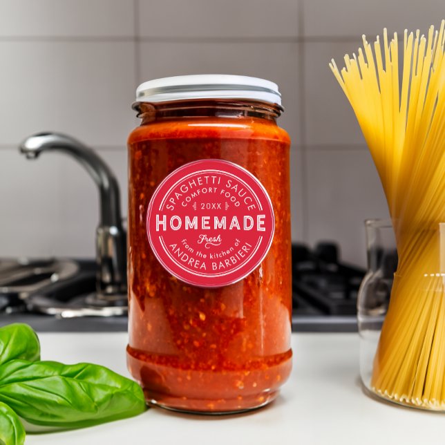 Frisch aus meiner Küchenherstellung, Farbe Runder Aufkleber (shown at the larger size.)