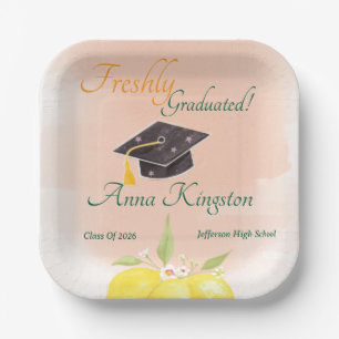 Frisch diplomierte Abschlussfeier Papier Pappteller