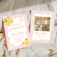 Frisch diplomierte Zitrone Abschlussfeier