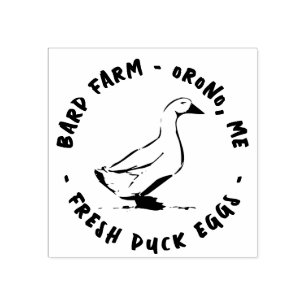 Frisch entbeinte Eier Ente Silhouette Eierkarton Gummistempel