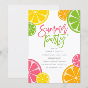 frisch gepresst  Sommerliche Party Einladung
