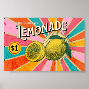 Frisch gepresste Limonade Poster