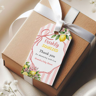 Frisch gepresste Limonade Schale Lemon Baby Shower Geschenkanhänger