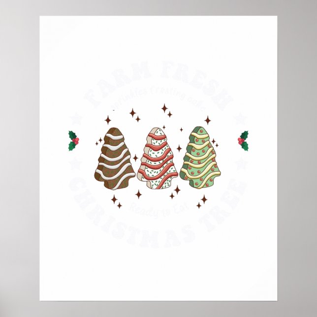 frisch geschlagener Weihnachtsbaum Poster (Vorne)