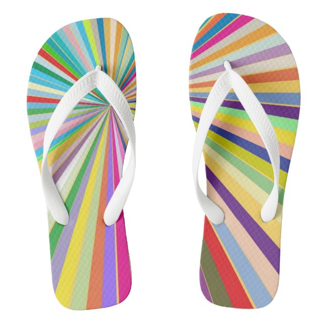 Frisch gestreifter Hintergrund Flip Flops (Fußbett)