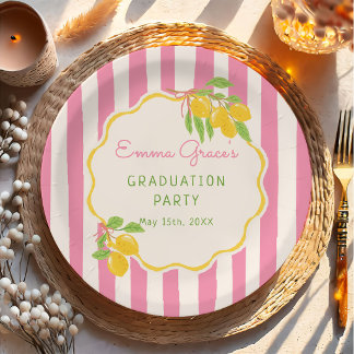 Frisch graduierte Zitronen Gradu Papierplatten Pappteller
