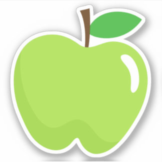 Frisch grüner Apfel Aufkleber