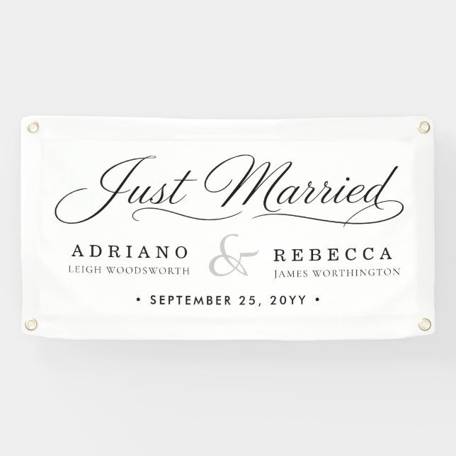 Frisch Vermählt Auto Banner (Horizontal)