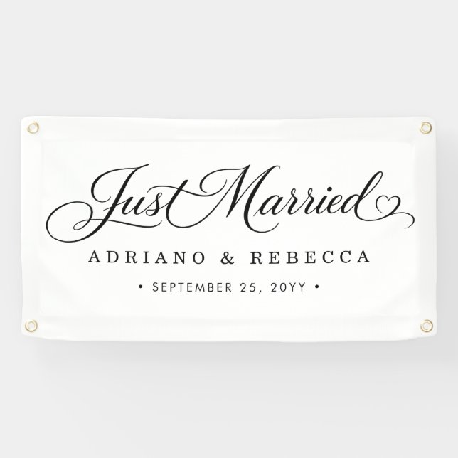 Frisch Vermählt Auto Banner (Horizontal)
