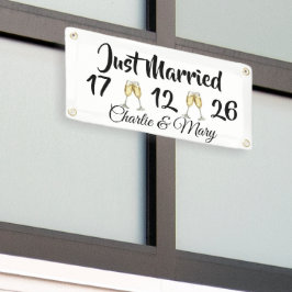 Frisch Vermählt personalisiert Banner