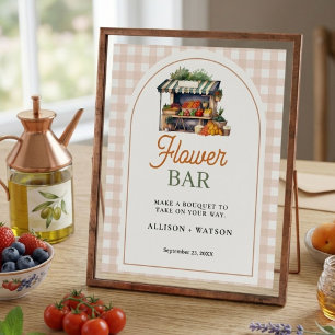 Frisch vom Markt Blumen für Braut Braut Hochzeitsd Poster