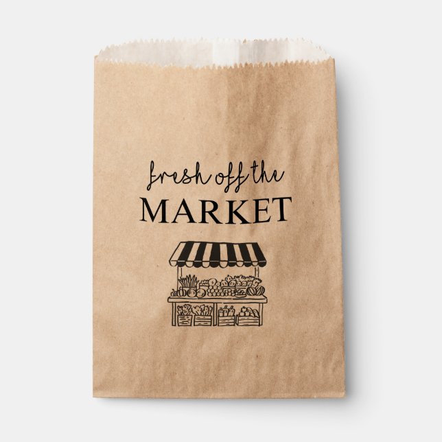 Frisch vom Markt Brautdusche Gastgeschenktüten Geschenktütchen (Vorderseite)