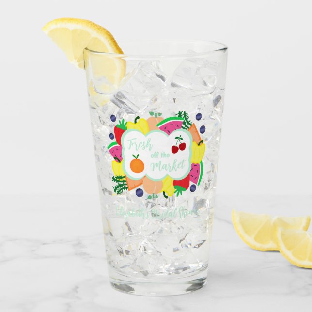 Frisch vom Markt: Brautparty Glas (Vorderseite Ice)