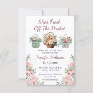 frisch vom Markt florale Hochzeitsdusche stilvoll Einladung