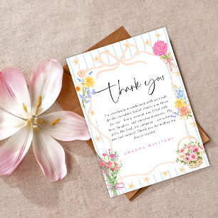 Frisch vom Markt Florales Bridalthankeschön Einladung