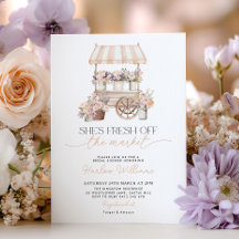 Frisch vom Markt Flower Peach Brautparty