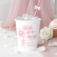 Frisch vom Markt Rosa Florale Hochzeitsdusche