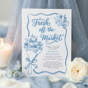 Frisch vom Markt Whimsical Bridal Shower mit Zeich Einladung