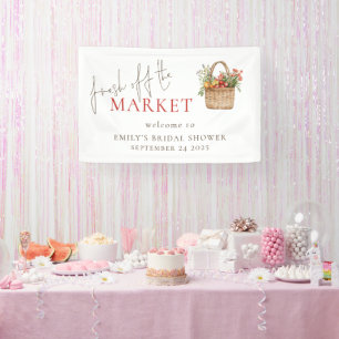 Frisch vom Markt Willkommen zur Brautparty Banner