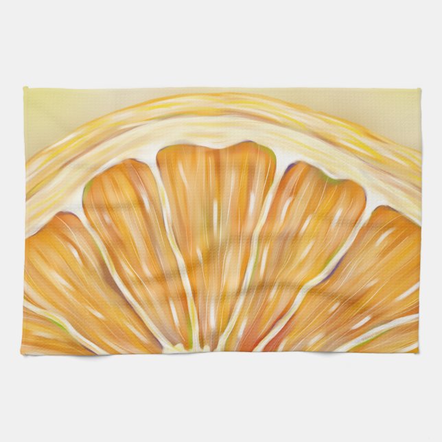 "Frisch zusammengedrücktes" orange Geschirrtuch (Horizontal)