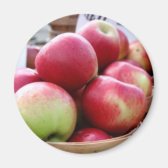 Frischäpfel im Korb auf dem Bauer Markt Magnet (Vorne)