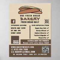 Frischbaguettes, Bäcker, Bäckerei Store Werbung