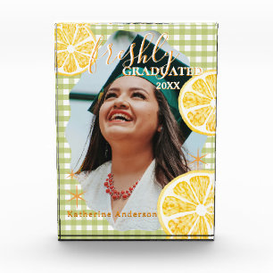 Frische Absolventin Lemon Gingaham Fotoblock