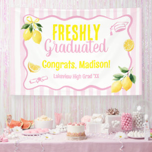 Frische Absolventin Rosa gestreifte Zitronen Banner
