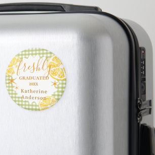 Frische Absolventin Zitrone Gingham Magnet