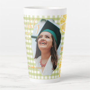Frische Absolventin Zitronen Gingham  Milchtasse
