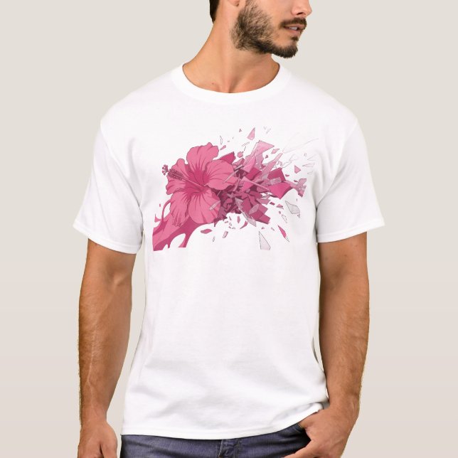 Frische ABSTRACTE BLUME 13 Visual Design T-Shirt (Vorderseite)