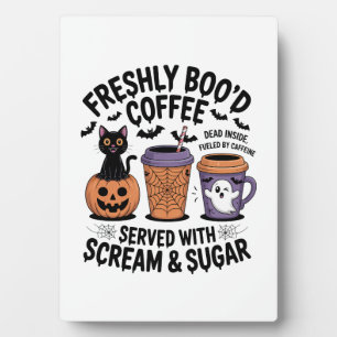 Frische Angebaggter Kaffee Halloween Fotoplatte