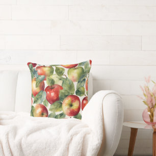 Frische Äpfel Aquarell-Design Kissen